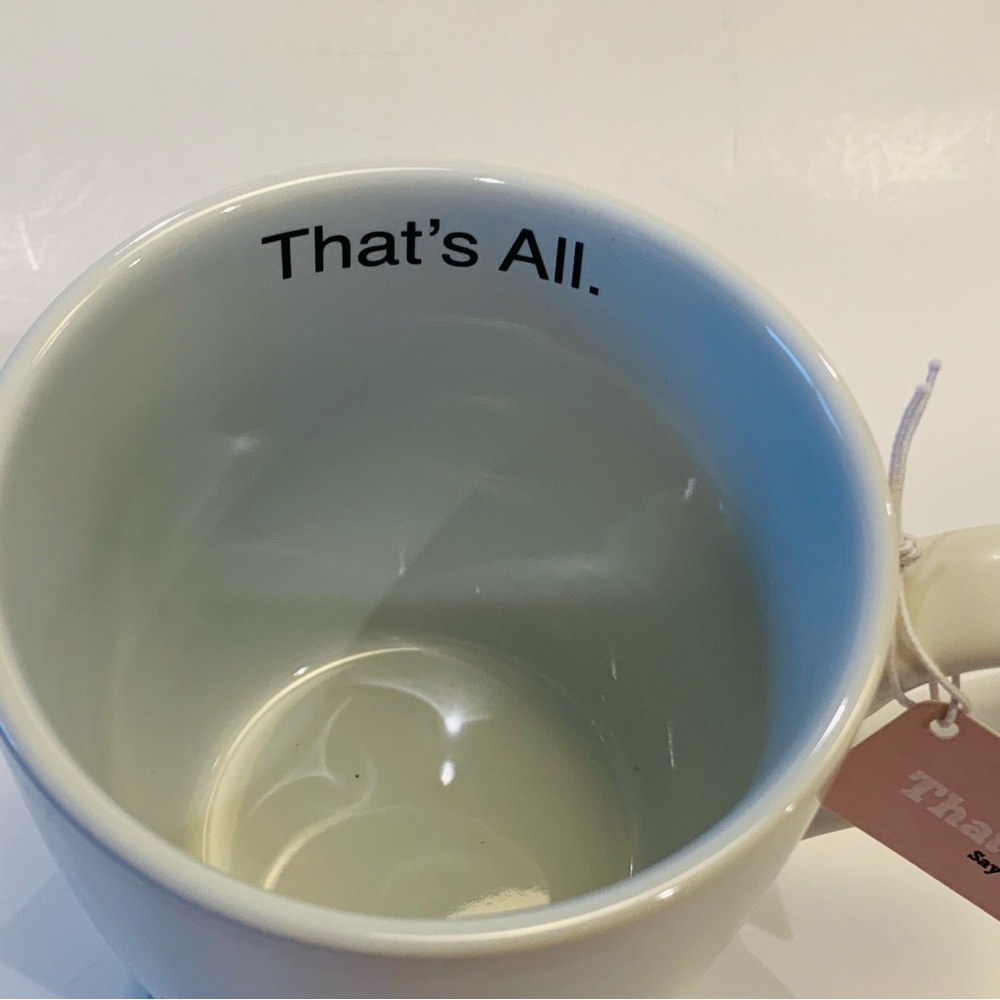 White Ceramic That’s All Mug On My Birthday Drip 16oz NWT - Picture 3 of 10